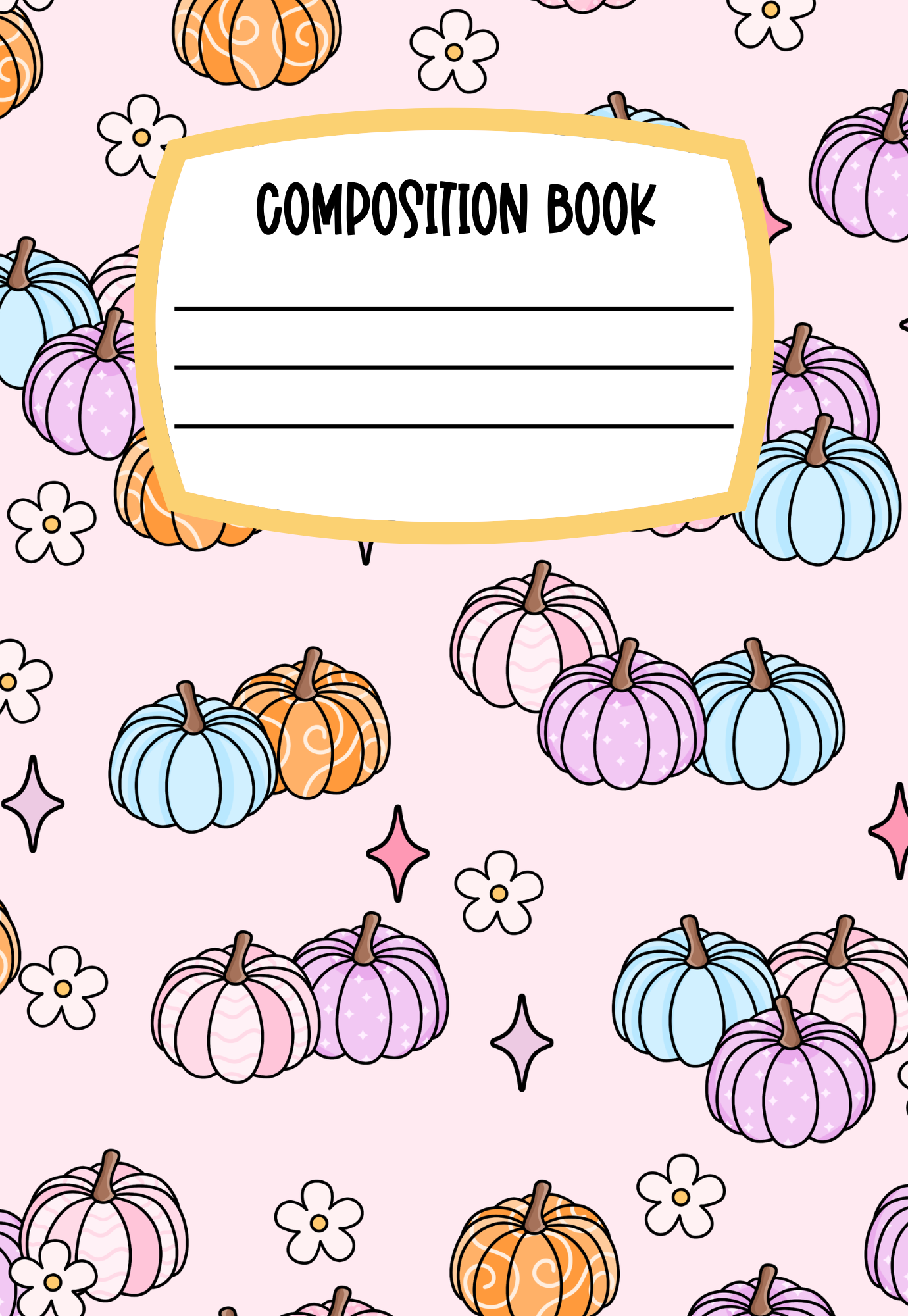 Pastel Pumpkins Notebook | Print