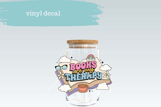 Books Are My Therapy | Vinyl Decal