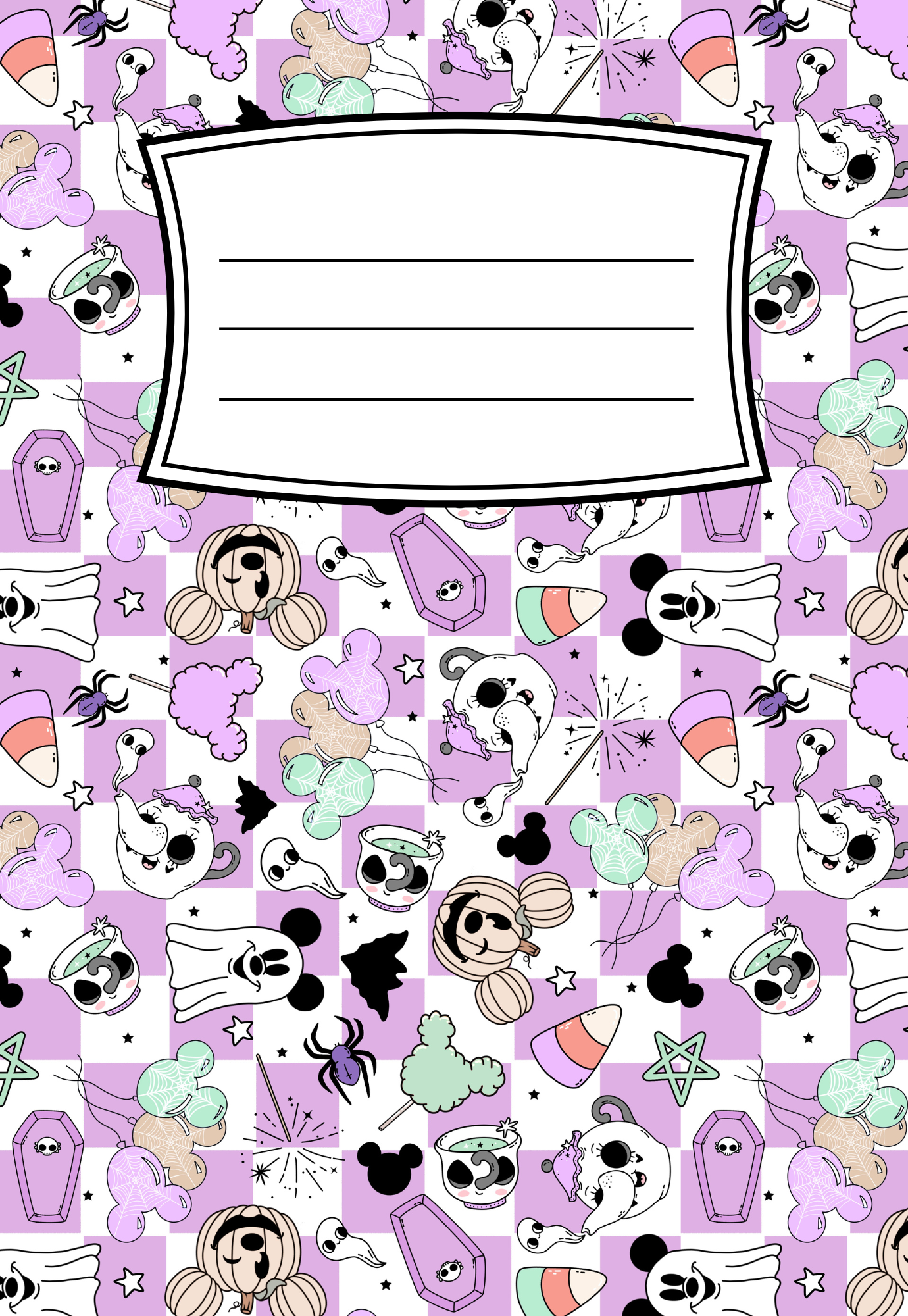 NEW Checkered Magical Halloween Notebook | Print