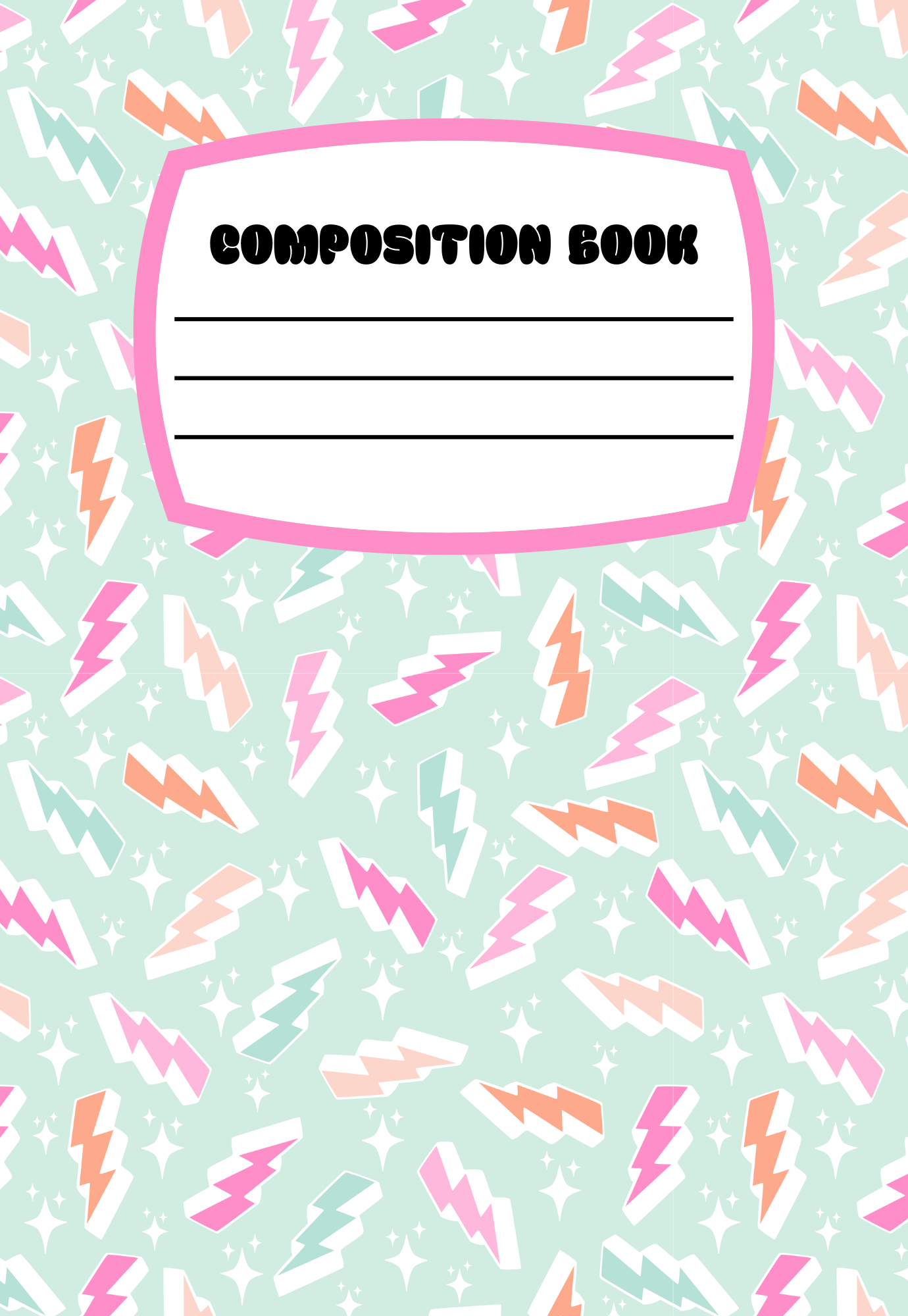 NEW Colorful Bolts Notebook | Print