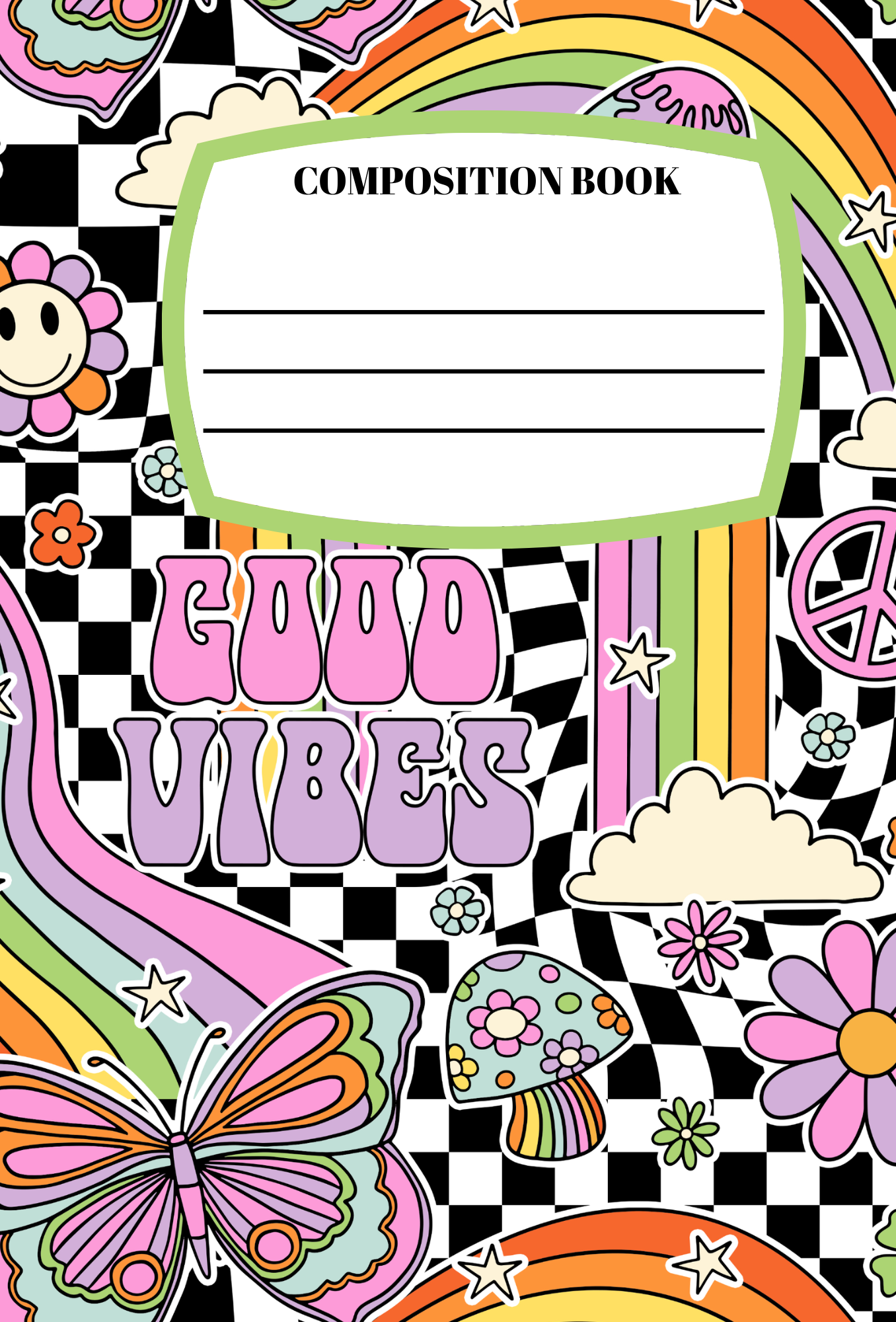 Good Vibes Checkered Notebook | Print