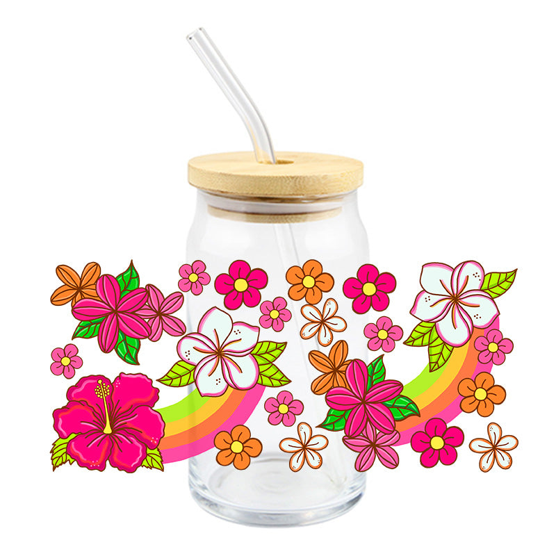 Pink Hawaiian Flowers | UVDTF Cup Wrap