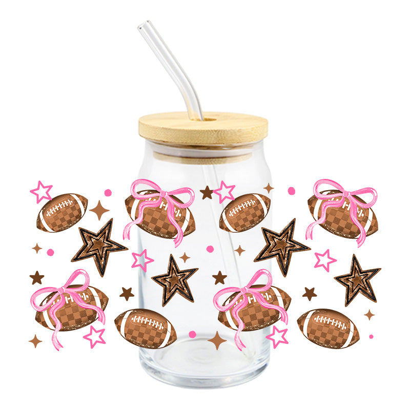 Footballs & Bows | UVDTF Cup Wrap