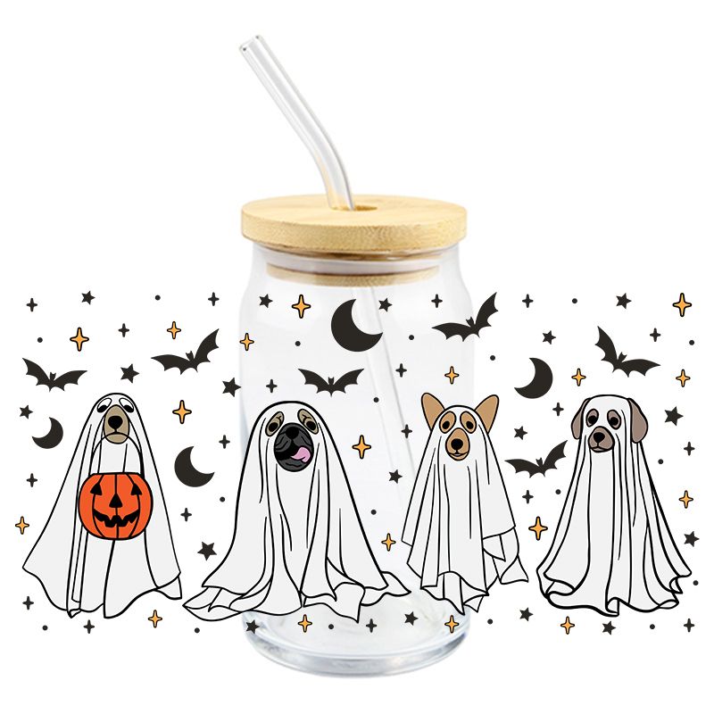 Halloween Dog Ghosts | UVDTF Cup Wrap