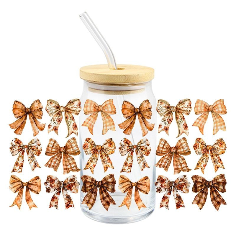 Fall Bows | UVDTF Can Glass Wrap