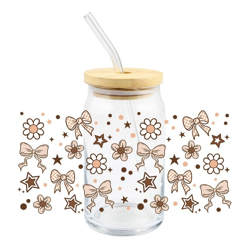 Bows, Stars & Flowers | UVDTF Can Glass Wrap