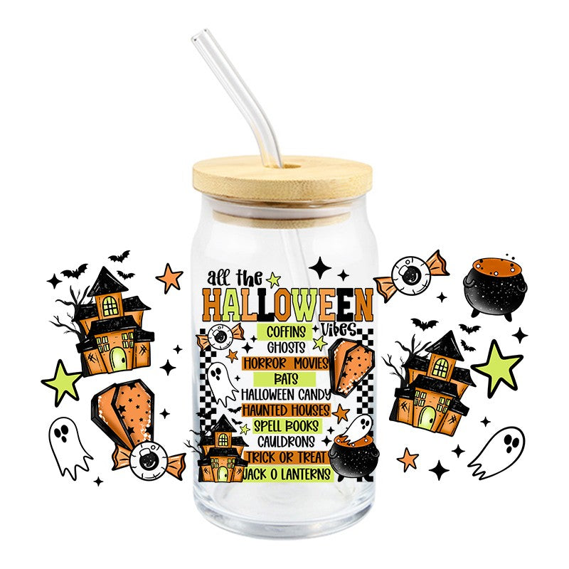 All The Halloween Vibes | UVDTF Can Glass Wrap