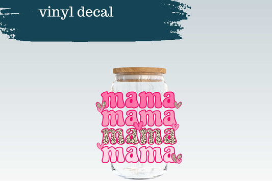 Mama Pink Leopard | Vinyl Decal