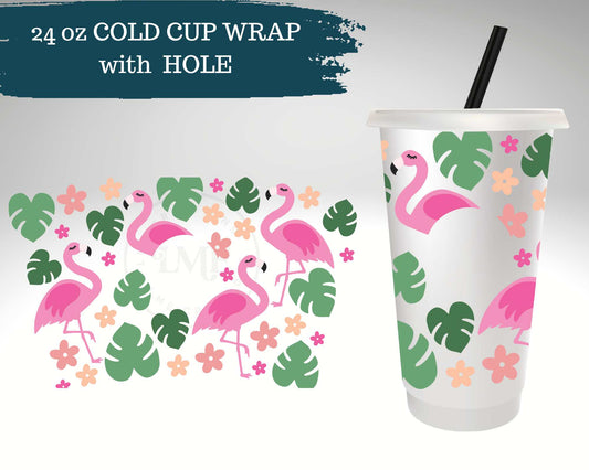 Tropical Flamingo |  Cold Cup Wrap