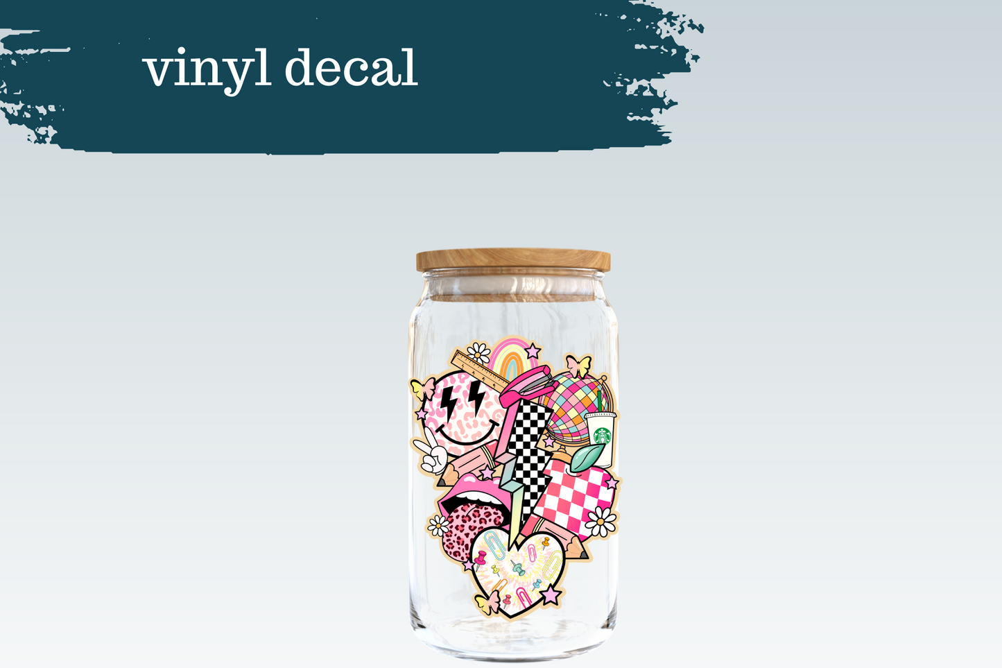 Retro Teacher Bolt | Vinyl Decal