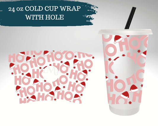 Pink Ho Ho Ho |  Cold Cup Wrap