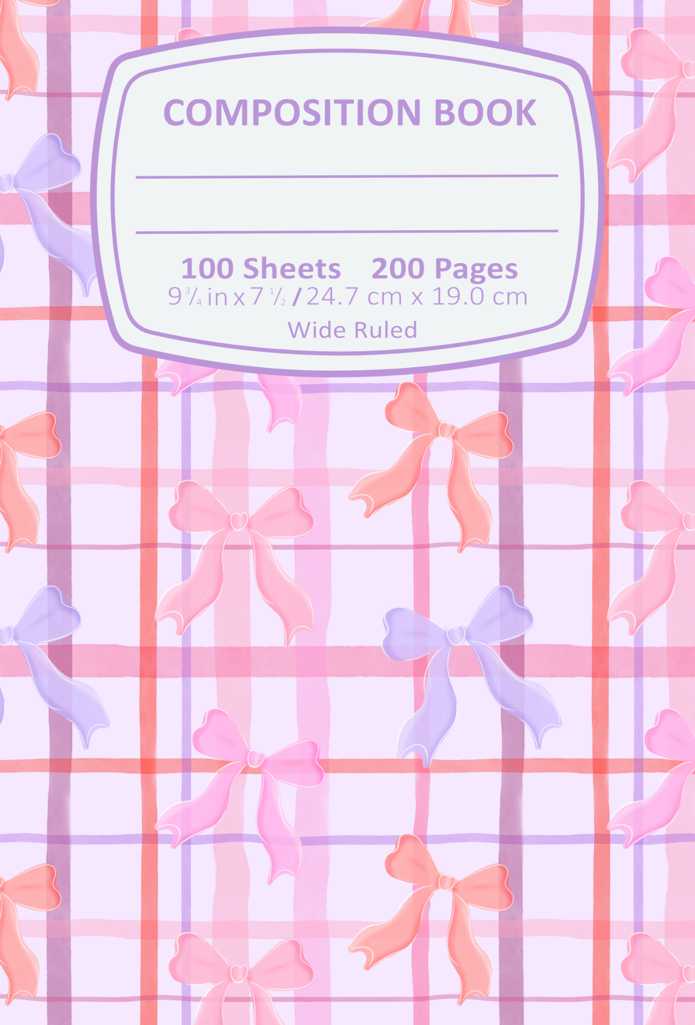 Plaid Bows Notebook | Print