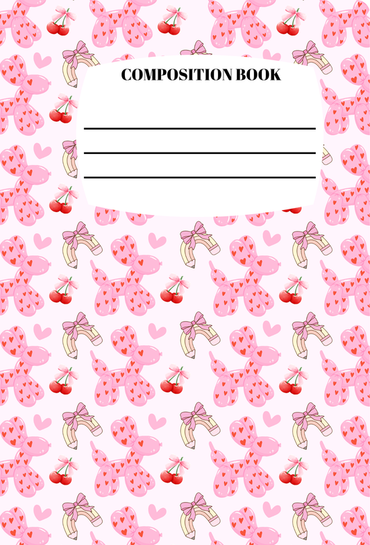 Balloon Dogs & Cherries Notebook | Print