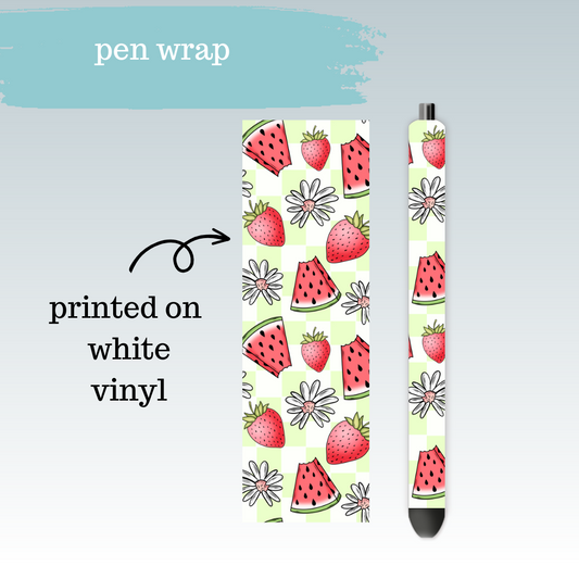 Watermelon Floral | Pen Wrap