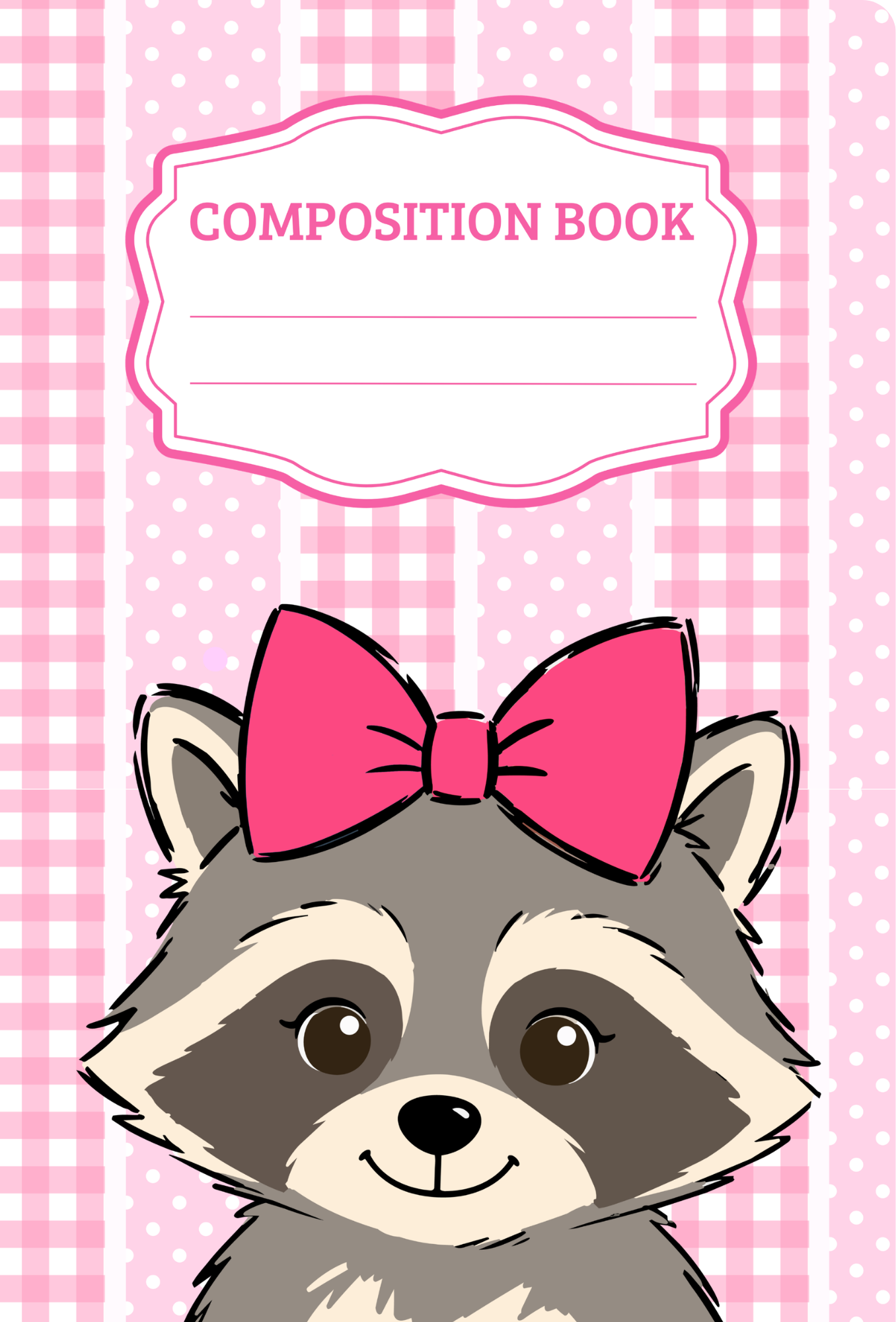 Girlie Raccoon Notebook | Print