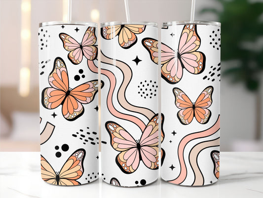 Wavy Butterflies | 20 oz Sublimation Print