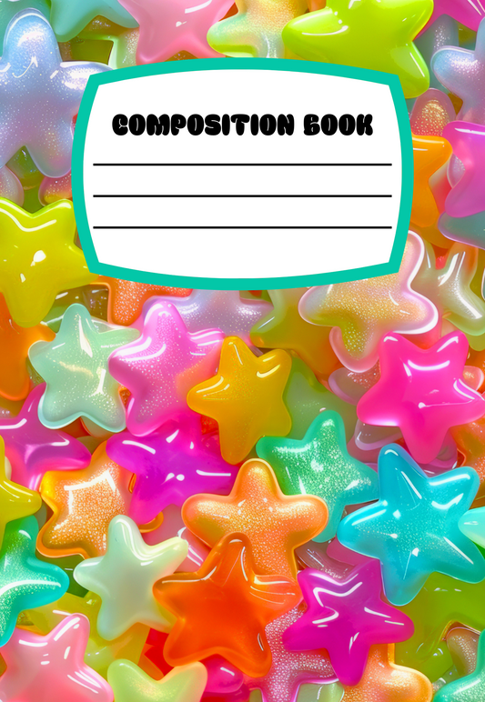 Neon Stars Notebook | Print