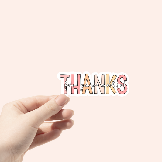 Thank You For Your Support | Small Business Stickers | Packaging Stickers