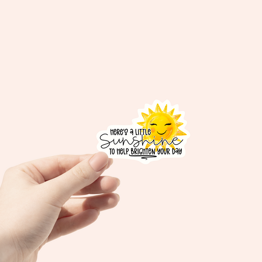 Here's A Little Sunshine | Small Business Stickers | Packaging Stickers