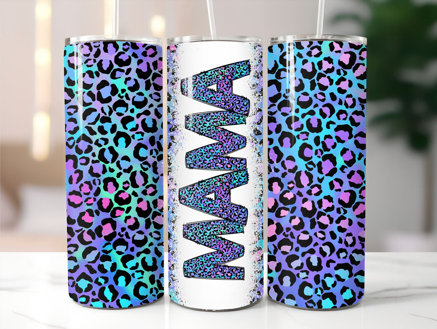 Purple Cheetah Mama | 20 oz Sublimation Print