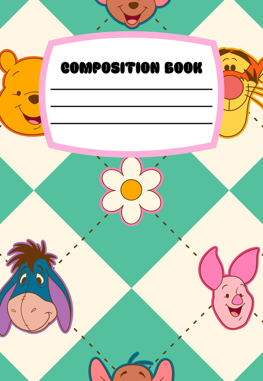 Argyle Honey Bear  *new* Notebook | Print