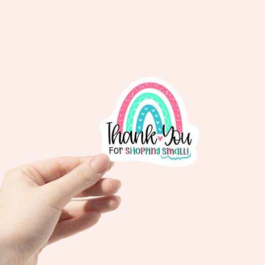 Thank You Rainbow | Small Business Stickers | Packaging Stickers