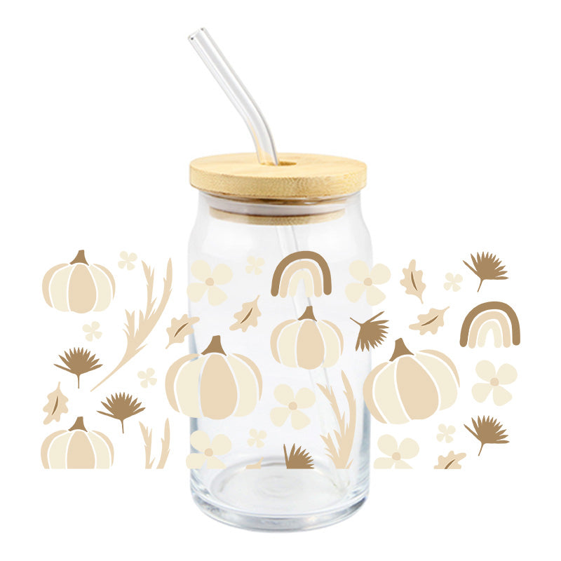 White Tan Pumpkins | UVDTF Cup Wrap