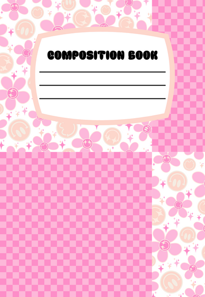 NEW Checkered Daisy Flowers Notebook | Print