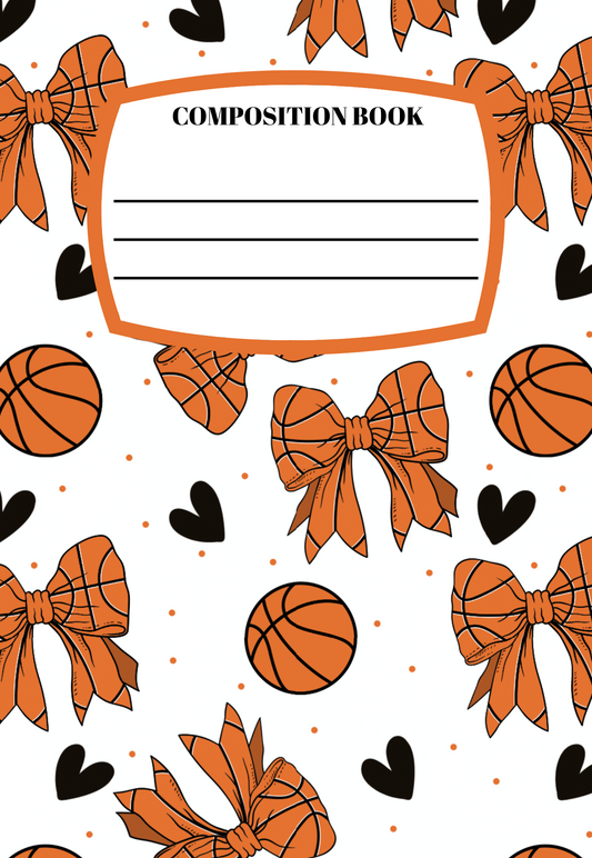 Basketball & Bows Notebook | Print