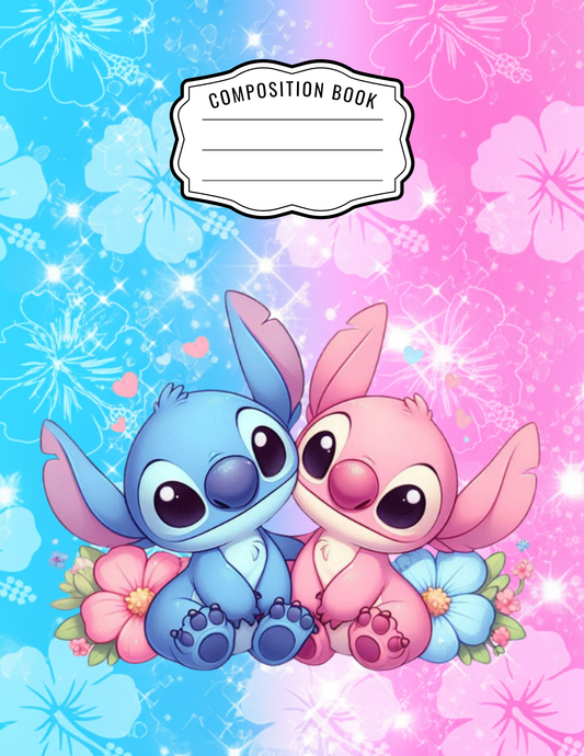 Blue & Pink Aliens Notebook or Print