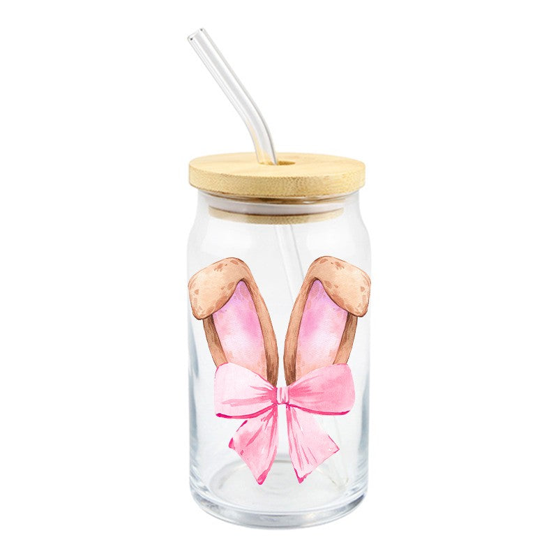 Bunny Ears w/ Pink Bow | UVDTF Decal | 4 inches