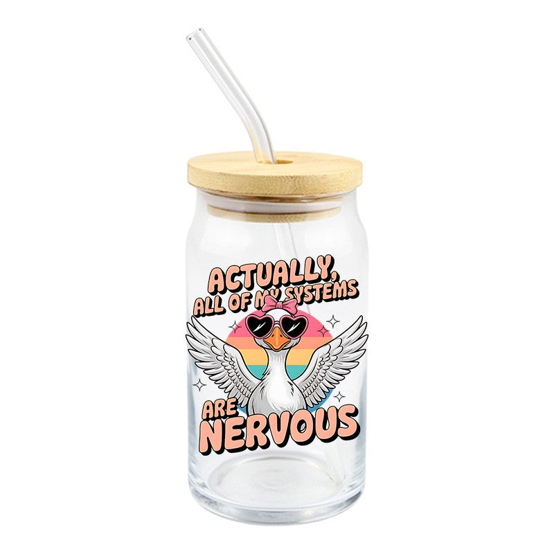 Actually All My Systems are Nervous | UVDTF Decal | 4 inches