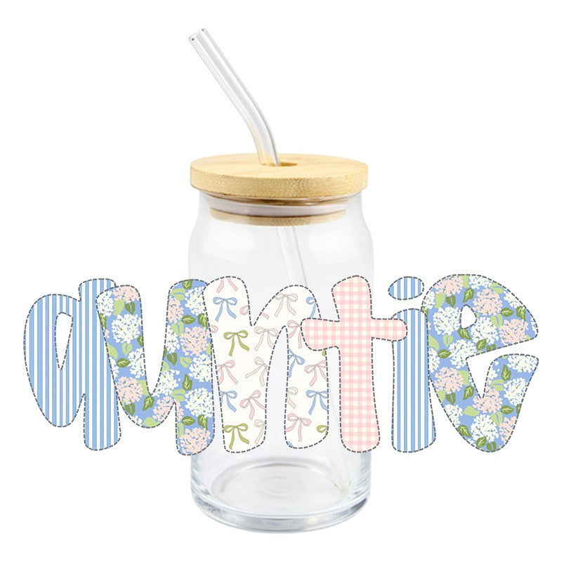 Floral Auntie | UVDTF Can Glass Wrap