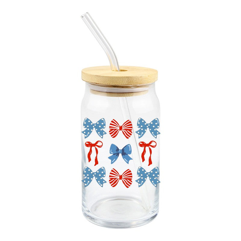 Red White & Blue Bows | UVDTF Decal | 4 inches