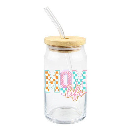 Mom Life Checkered | UVDTF Decal | 4 inches