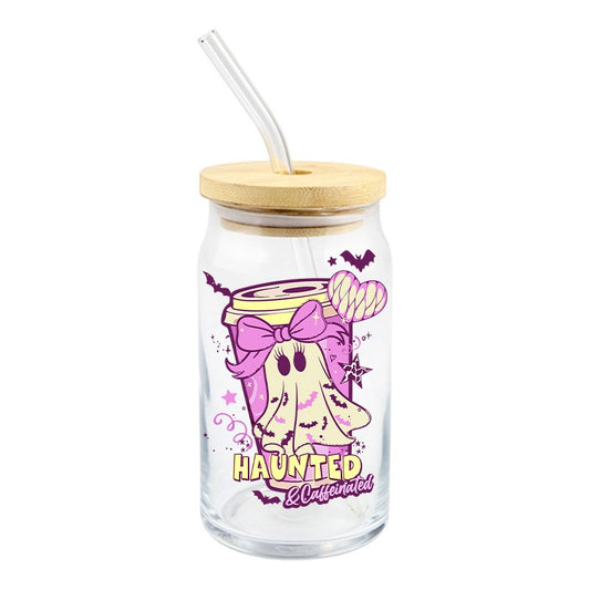 Haunted but Caffeinated | UVDTF Decal | 4 inches