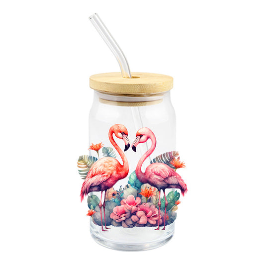 Flamingos | UVDTF Decal | 4 inches