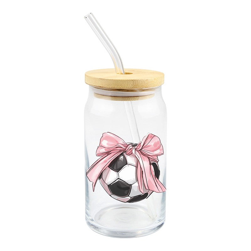 Soccer Pink Bow | UVDTF Decal | 4 inches