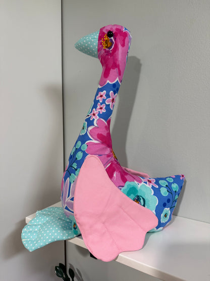 Floral 16" Hand Sewn Goose