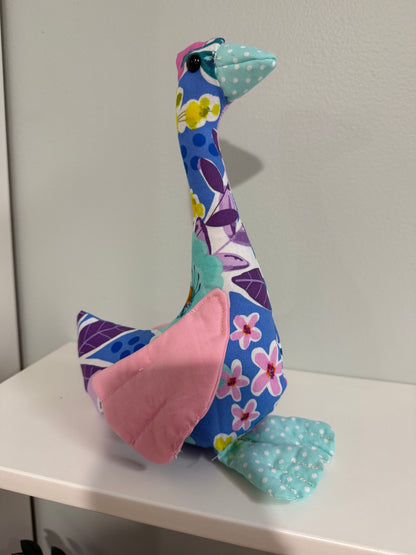 Floral 10" Hand Sewn Goose