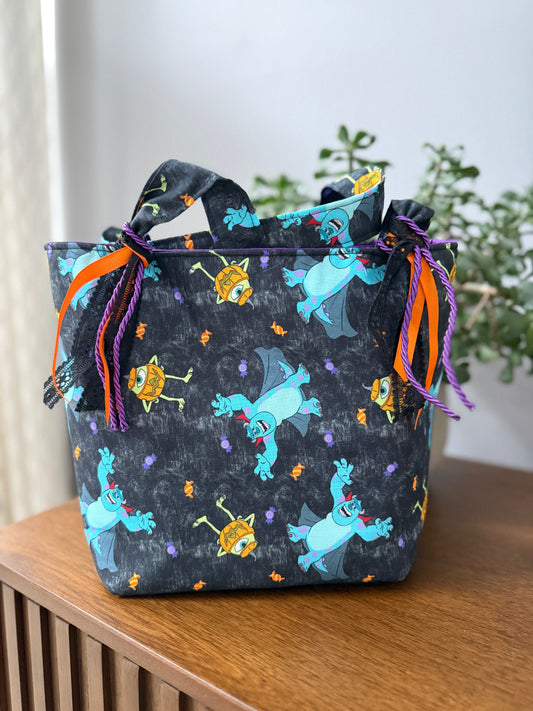 Scary Monsters w/ Ribbon Trick or Treat Tote