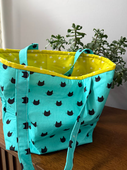 Black Cats Trick or Treat Tote