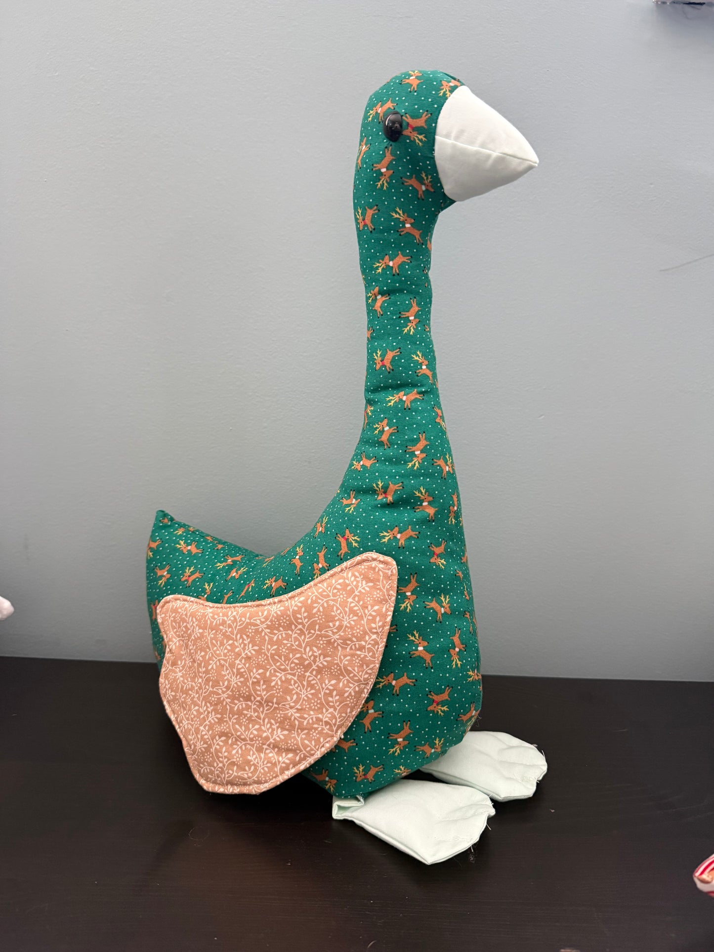 Reindeer Themed 16" Hand Sewn Goose