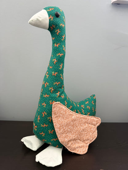 Reindeer Themed 16" Hand Sewn Goose