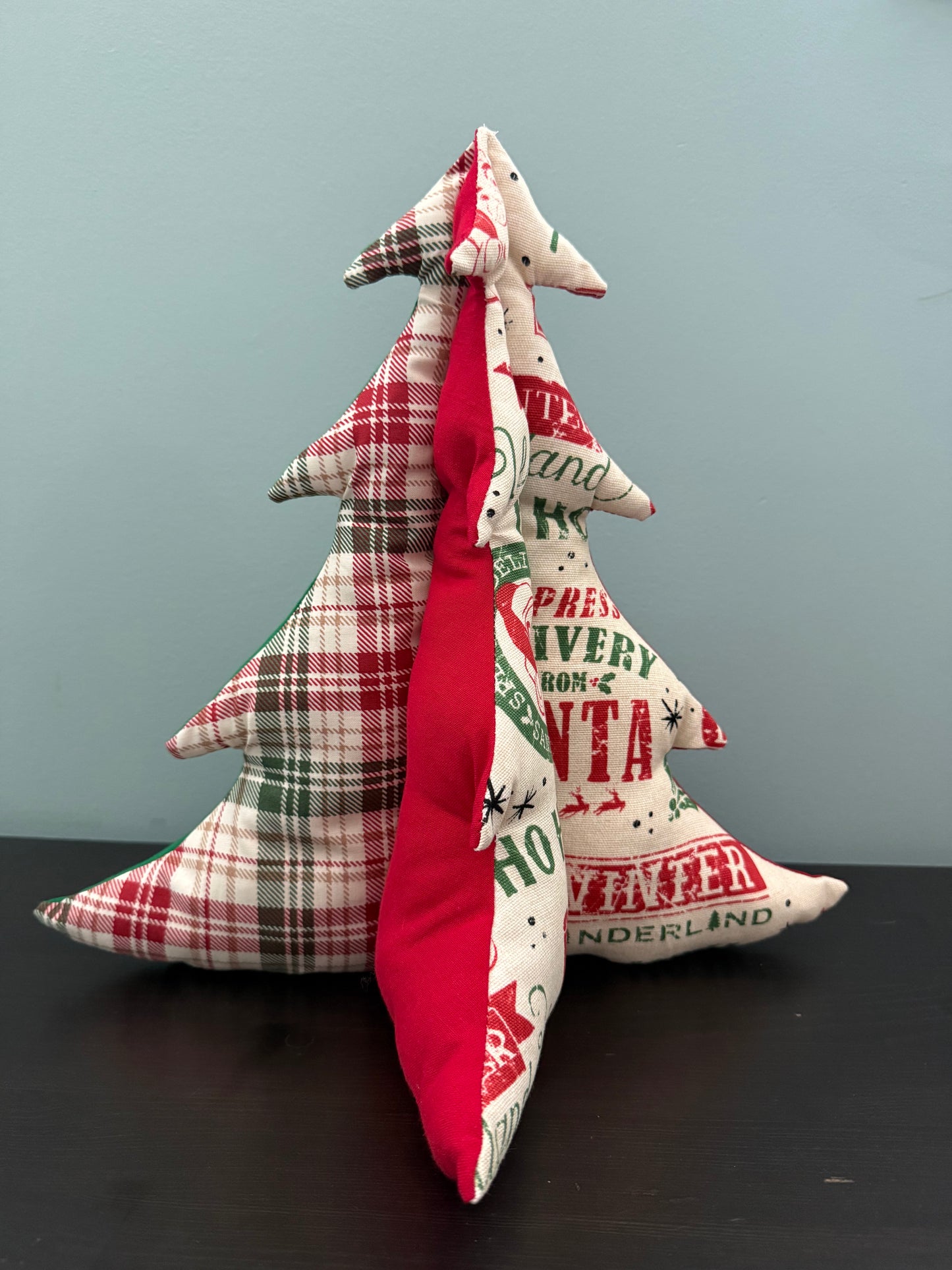 Plaid Themed 14' Hand Sewn Christmas Tree
