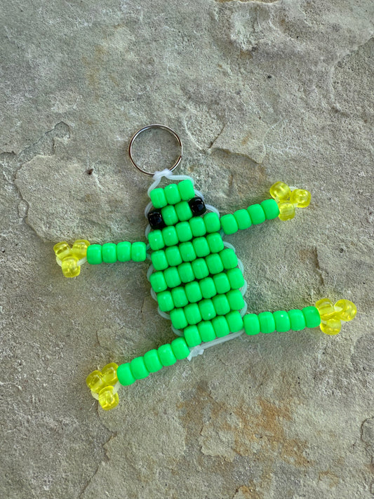 Frog Beaded Keychain