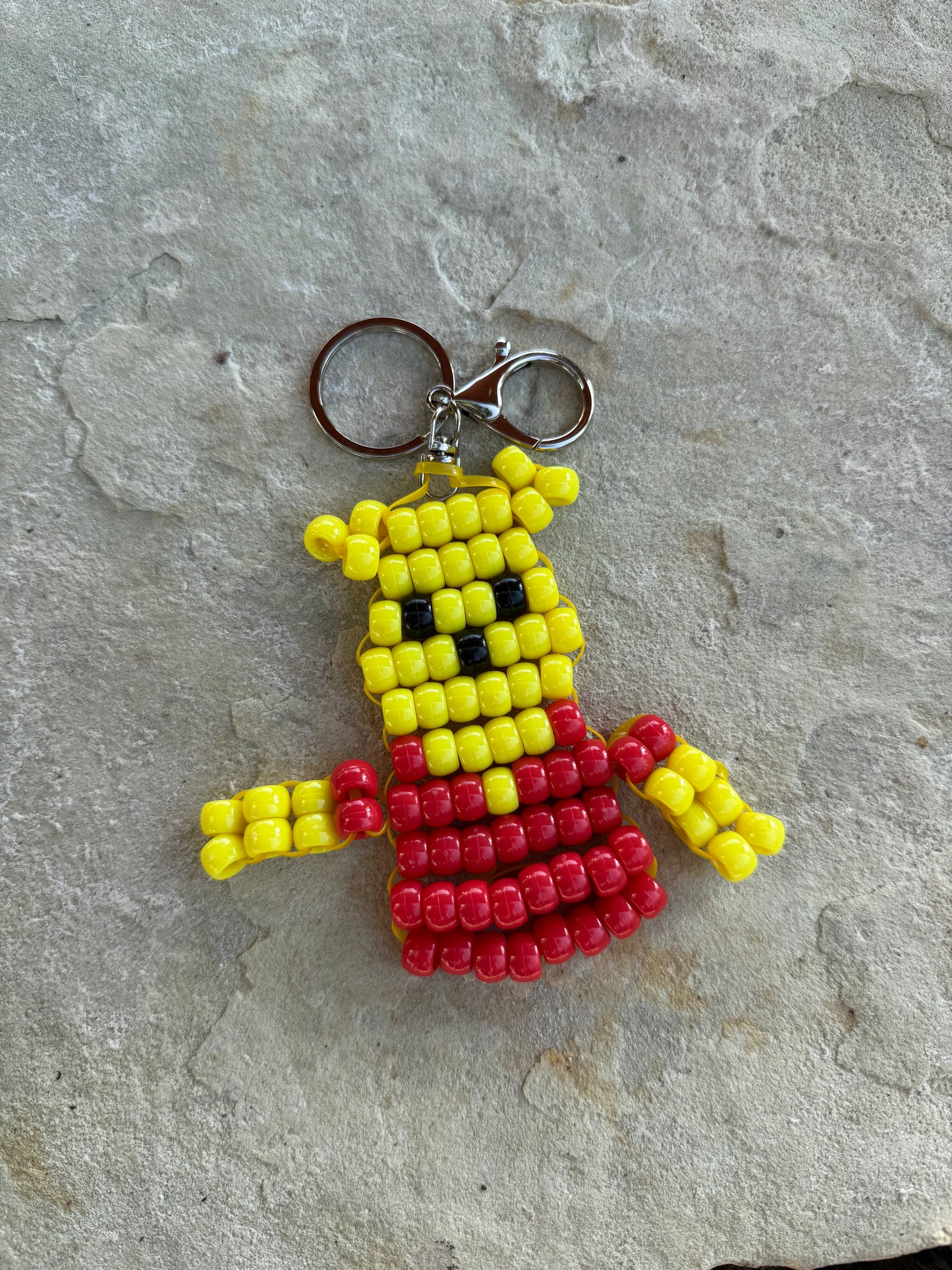 Honey Bear Beaded Keychain