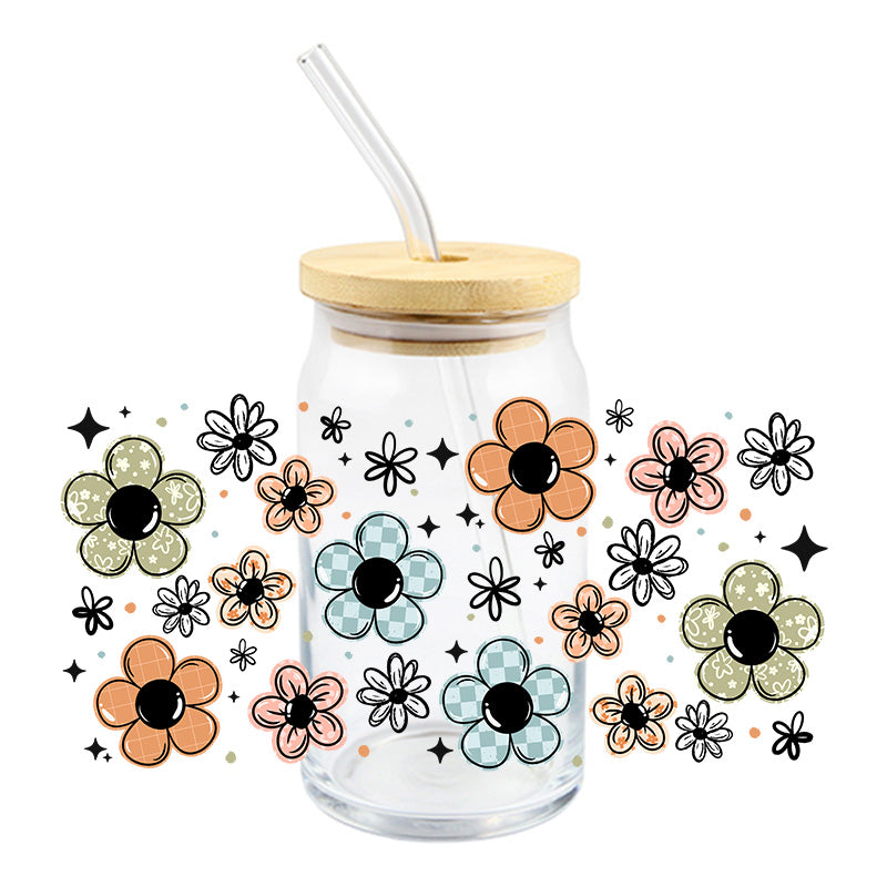 Patterened Daisies | UVDTF Cup Wrap