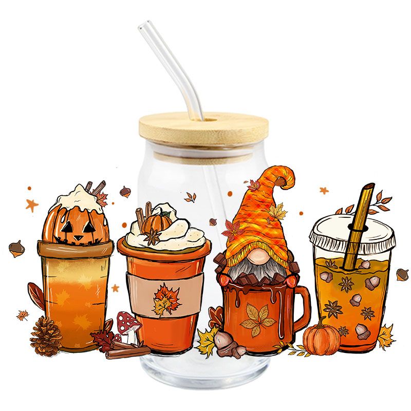 Pumpkin Spice Cups | UVDTF Cup Wrap