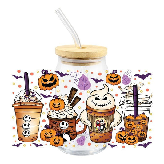 Pumpkin Spice NBC Characters | UVDTF Can Glass Wrap